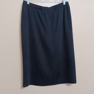 Ming Wang Black Acrylic Pull On Skirt